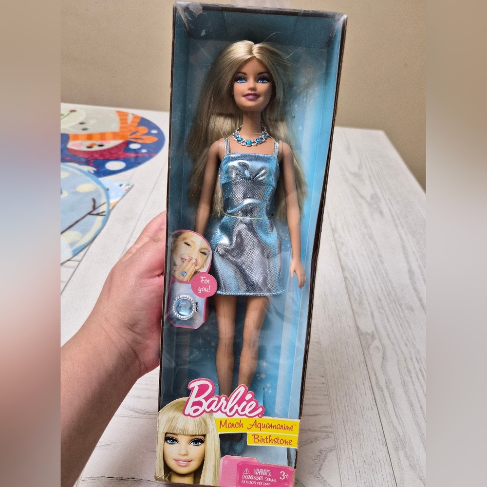 VTG Mattel 2010 Barbie March Blue Aquamarine Jewel Birthstone Doll New
